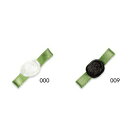 『サテン ミニローズ 葉付 モチーフ 10mm×30mm』 50個単位 白/黒