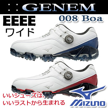 【足幅EEEE/4E/ワイド】ミズノ　ジェネム　GENEM　008BOA　51GQ1800　ゴルフシューズ　008ボア　MIZUNO　ゴルフ【ラッキーシール対応】の画像