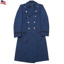 【20%OFFクーポン対象】実物 米空軍U.S.AIR FORCE WOOL BLUE オーバーコート 実物放出の非常に珍しいオーバーコート ポリエステルとウール素材のオーバーコート スーツなどの上から着てもとても雰囲気が良いです【WIP03】