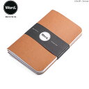 ネコポス対応 WORD NOTEBOOKS ワード ノートブックス 3Pノート Orange スタイリッシュで、見た目も楽しい 日常、ビジネス実用タイプのノートブック デザインから生産まですべてアメリカ製【WIP03】