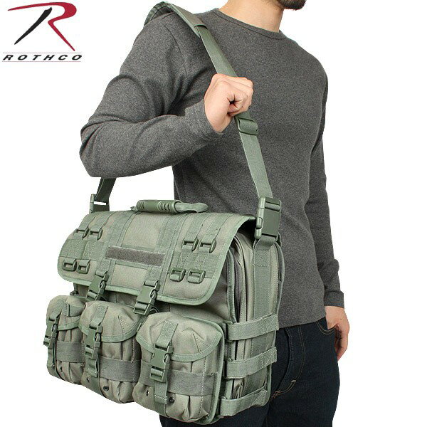 【送料無料】【WIP03】ROTHCO ロスコ M.O.L.L.E. TACTICALLAPTOP/BRIEFCASE FOLIAGE GREEN機能性抜群でノートパソコン用保護バッグ付き様々なシーンに対応したお勧めできるバック【ミリタリーバッグ】