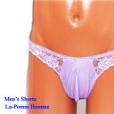 メンズ Tバック ナイロン 薔薇レース【LPH】【La-Pomme Homme】【ラポーム】