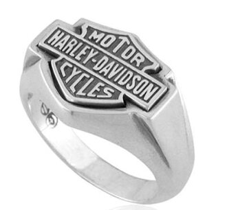 Harley Davidson Harley Davidson ring mens large flat bar  shield ring ...