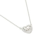 ショッピングマイケルコース マイケルコース ネックレス Michael Kors Sterling Silver Crystal Heart Logo Pendant Necklace, 16