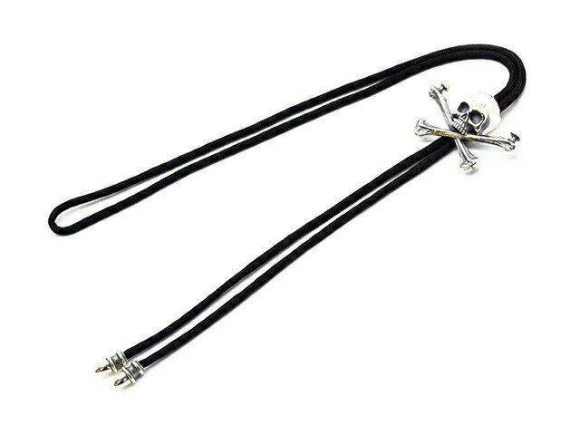 【Jango/ジャンゴ】「Cross Bone Skull Loop Tie/クロスボーンスカルループタイ」(JNT-14)(ボロタイ/Silver925/GERUGA/ゲルガ/LOST CONTROL/ロストコントロール/ハーレー/プレゼント/シルバー/アクセサリー/アメカジ/ホイールズアパレル/WOLF PACK/ウルフパック)