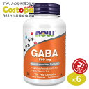 GABA(ギャバ) +ビタミンB6 500mg 100粒 NOW Foods(ナウフーズ)