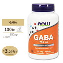 GABA (ギャバ) 750mg 100粒 NOW Foods (ナウフーズ)