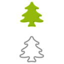 【102】WonderHouse/ワンダーハウス/パシェルシリーズ/ダイ/プチプラ150円 木 クリスマスツリー スクラップブッキング ダイカット ペーパー クラフト ハンドメイド カード作り アルバム作り