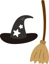 N42-022/ワンダーハウス/ダイ(抜型)/witch 魔法使い ほうき 箒 halloween ハロウィン