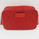 グッチ GUCCI GGナイロン 510341 レッド ブランド小物 ポーチ レディース バッグ ★送料無料★【中古】