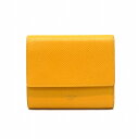 セリーヌ CELINE トリフォールドウォレット 10B573BEL ゴールド金具 オレンジ 3つ折り財布 レディース 送料無料 【中古】【あす楽】