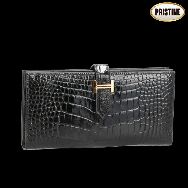 【Pristine Condition】HERMES エルメス/ベアンスフレ/ブラックアリゲーター/Y U*******/SAランク/62【中古】