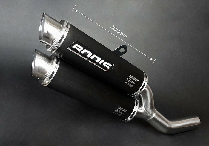 Bodis（ボディス）スリップオン ステンレス（ブラック）　GPC-X2 VFR1200F (10-) EU公道走行可 | HVFR1200-001