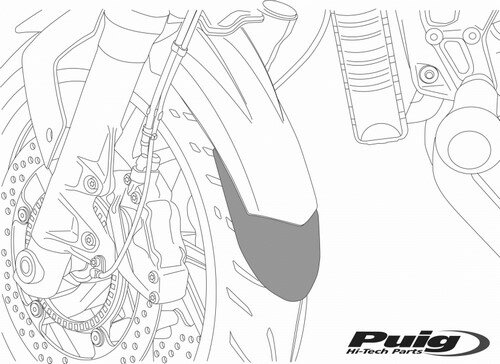 Puig／プーチ リア フェンダー エクステンション- ブラック | 8163N