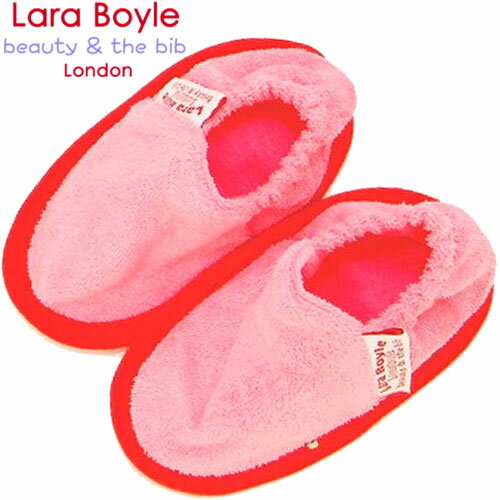 Lara Boyle（ララボイル）ブーティ【ミルキーベリー】ピンク×レッド[lyon-dfr]／ベビーシューズ ファーストシューズ