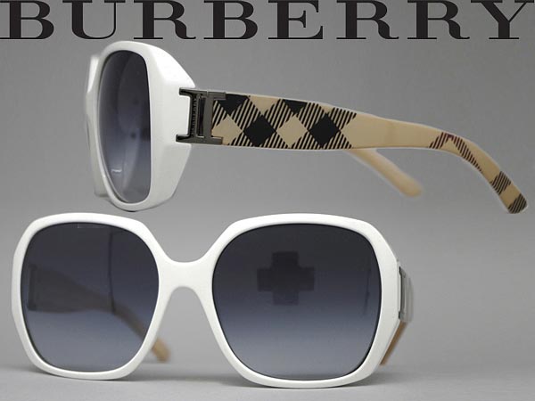 【カード決済OK！】【送料無料】BURBERRY サングラス グラデーションブルーブラック チェック柄フレーム バーバリー アイウェア 0BE-4086-3007-8G