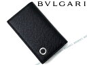 BVLGARI キーケース ブルガリ 型押しレザー ブラック 282234