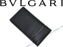 【送料無料】長財布 BVLGARI レザー 小銭入れあり ブラック ブルガリ36966 ブランド/メンズ/男性用