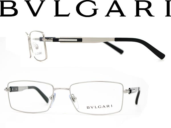 【カード決済OK！】【送料無料】BVLGARI シルバーメガネフレーム ブルガリ 眼鏡 めがね アイウェア 0BV-1035-102