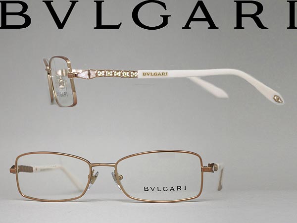 【カード決済OK！】【送料無料】眼鏡 BVLGARI ブロンズゴールド×オフホワイト ブルガリ メガネフレーム めがね アイウェア 0BV-2111B-376■■クレジットカード決済も可能！■■＜eコレクト＞佐川急便が玄関先で決済いたします。人気のBVLGARIブルガリ眼鏡メガネフレーム！