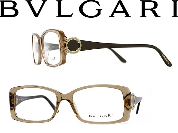 【カード決済OK！】【送料無料】めがね BVLGARI クリアブラウン×ダークブラウン ブルガリ メガネフレーム 眼鏡 アイウェア 0BV-4038-5050