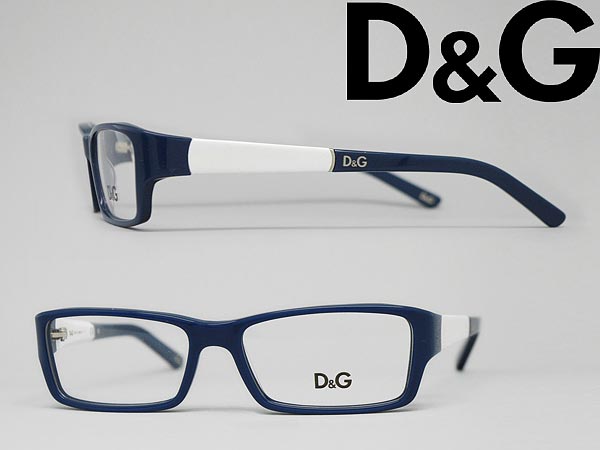 【カード決済OK！】【送料無料】眼鏡 D&G ダークブルー×ホワイト めがね メガネフレーム アイウェア 0DD-1181-978