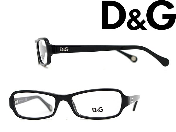 【カード決済OK！】【送料無料】メガネフレーム D&G ブラック バネ蝶番 めがね 眼鏡 アイウェア 0DD-1201-501