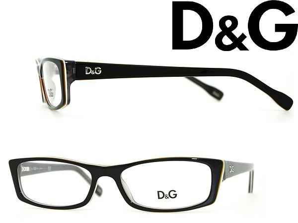 【カード決済OK！】【送料無料】めがね D&G ブラック×ホワイト メガネフレーム 眼鏡 アイウェア 0DD-1212-1871