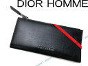 DIOR HOMME ディオールオム ブラック レザー 2つ折り長財布 小銭入れあり 2UFCH034-XLKH03E ブランド/メンズ/男性用
