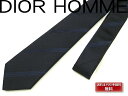 人気のDIOR HOMMEディオールオムネクタイ！DIOR HOMME　ディオールオム　CD　ネクタイ　'08春夏モデル　レジメンタル　ブラック 8ES1010435-N0