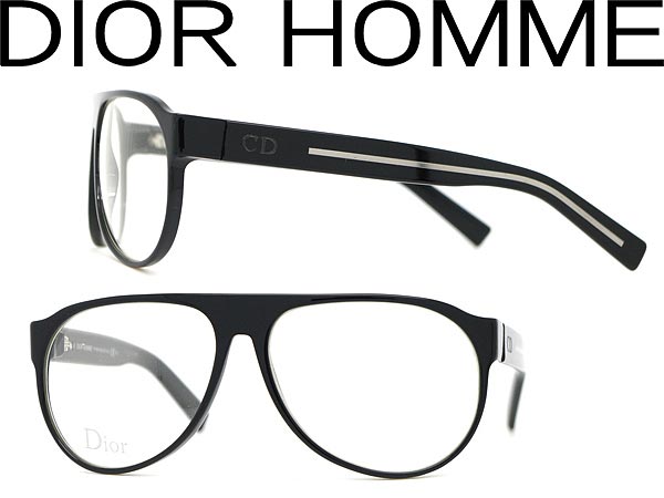 【カード決済OK！】【送料無料】めがね ディオールオム ブラック メガネフレーム 眼鏡 CD DIOR HOMME アイウェア CRD-BLACK-TIE-14N-QP5