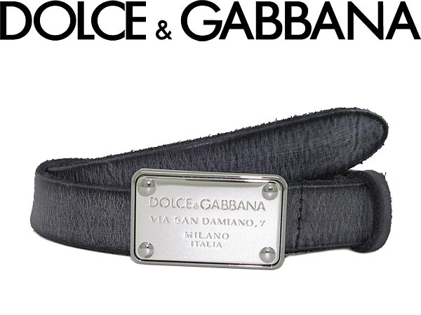 【カード決済OK！】【送料無料】ヴィンテージ加工ベルト DOLCE&GABBANA ブラック '12春夏 ドルチェ&ガッバーナ ドルガバ BC3430-A1637-80999 WN0008