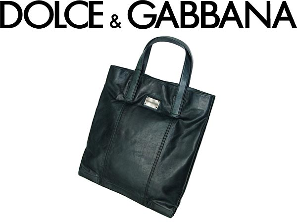 【カード決済OK！】【送料無料】レザー縦長トートバッグ ドルガバ ダークグリーン '12春夏 DOLCE&GABBANA ドルチェ＆ガッバーナ かばん 鞄 BM0692-A1013-80520 □■値下げ■□