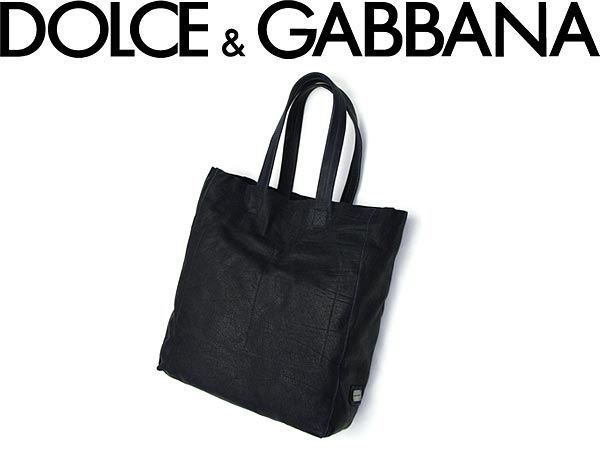 【カード決済OK！】【送料無料】ソフトレザートートバッグ ドルチェ＆ガッバーナ ブラック '12春夏 DOLCE&GABBANA ドルガバ かばん 鞄 BM0732-A1200-80999