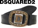 【カード決済OK！】【送料無料】ブラックベルト DSQUARED2 レザー ディースクエアード '12秋冬 D2 W12BE4404-V291-20 WN0016