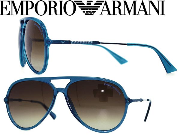 【カード決済OK！】【送料無料】エンポリオアルマーニ グラデーションブラウン ティアドロップサングラス EMPORIO ARMANI アイウェア EMP-EA-9724-S-AHJ-IF WN0055