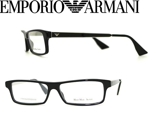 【カード決済OK！】【送料無料】EMPORIO ARMANI メガネフレーム ブラック エンポリオアルマーニ 眼鏡 めがね アイウェア EMP-EA-9735-AQD □■値下げ■□