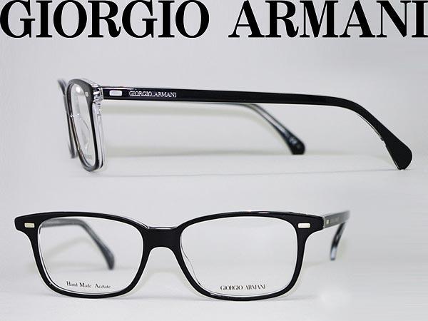 【カード決済OK！】【送料無料】ジョルジオアルマーニ メガネフレーム ブラック×クリアスケルトン GIORGIO ARMANI 眼鏡 めがね アイウェア ARM-GA-807-7C5 WN0015