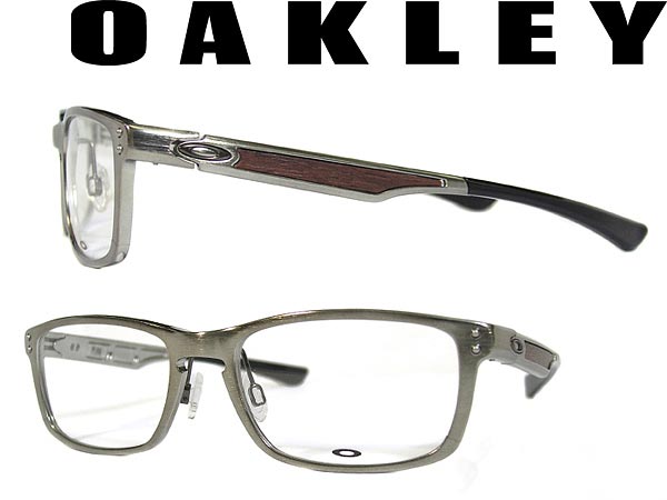 【カード決済OK！】【送料無料】アイウェア OAKLEY オークリー マットシルバー×ウッドメガネフレーム 眼鏡 PLANK-22-192