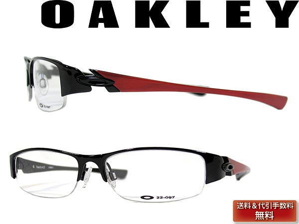 【カード決済OK！】【送料無料】メガネフレーム OAKLEY オークリー 眼鏡 アイウェア ブラック×レッド チタン×プラスチック TREATY40-22-097