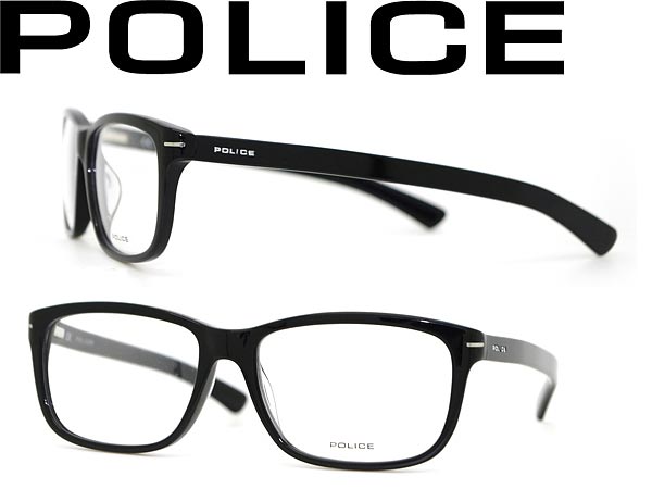 【カード決済OK！】【送料無料】ポリス POLICE ブラック めがね メガネフレーム 眼鏡 アイウェア Police-V1678-0700