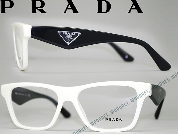 【送料無料】PRADA 眼鏡 ホワイト×ブラック プラダ メガネフレーム めがね 0PR-20QV-...:woodnet:10009248