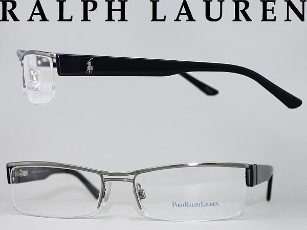 【カード決済OK！】【送料無料】RALPH LAUREN めがね シルバー ナイロール型 ラルフローレン POLO ポロ メガネフレーム 眼鏡 アイウェア 0PH-1058-9002 WN0014