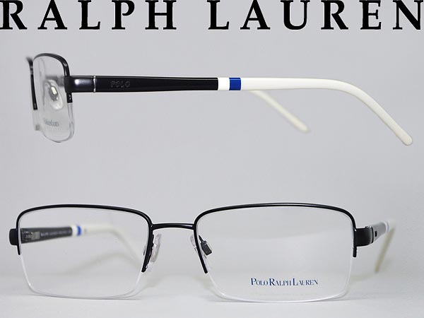 【カード決済OK！】【送料無料】ラルフローレン メガネフレーム ブラック ナイロール型 RALPH LAUREN POLO ポロ 眼鏡 めがね アイウェア 0PH-1107-9038 WN0014