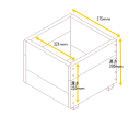 スクエア プランターLサイズ（1.5段）【木製プランター】【リサイクルウッド】