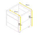 スクエア プランターLサイズ（2段）【木製プランター】【リサイクルウッド】