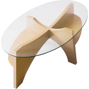 センターテーブル ローテーブル ディスプレイ 楕円 オーバル ガラステーブル ナチュラル …...:woooods:10016587