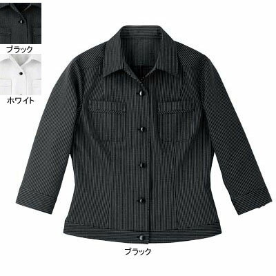 オフィスウェア ピエ L5441-99 オーバーシャツ(七分袖) 5号〜15号事務服 制服 シャツ