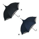 長傘 晴雨兼用 50cm手開パゴダ型 シルバーコーティング チュールレース+パイピング OST-150N【送料無料】