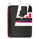 ナカバヤシ 13インチMacBookPro用スリップインケース 横入れ/ポケット付き SZC-MPY3103BK